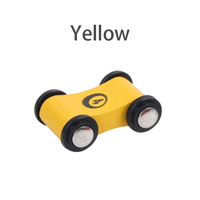 Baby Wooden Slide Car Model Toys Trolley Track Slide Cars Games Inertia Pull Back Glider Early Education Toys For Boy Mini Racer