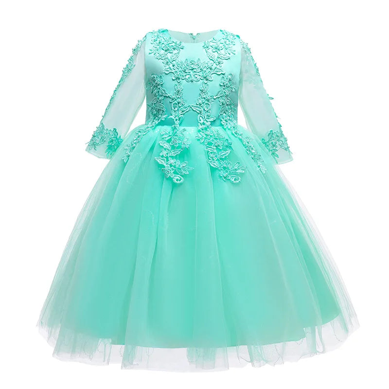 2025 new year dress flower girl dress female baby elegant embroidery  dress