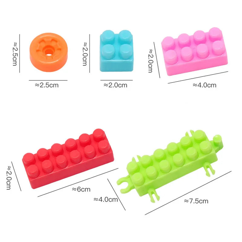 108pcs 128pcs Baby Building Blocks DIY Bulk Safety Bricks Toy