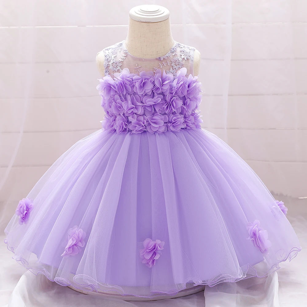 Toddler Girl Party Dresses Baby Dress For Girls 1 Year Birthday Princess Dress