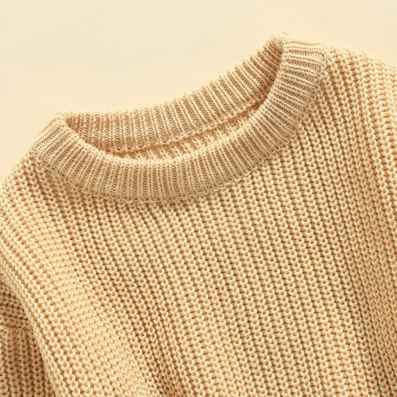 Braulio Solid Color O-neck Sweater - GuGuTon baby store - Baby Fashion - Toddlers Outfits - Babies Outfits - Toddler Clothes - Kids Clothing - Newborn Clothes - Newborn Wear - Kids Wear - Trending Clothes - Trending Outfits - Fall Fashion - Winter Fashion - Girls Clothes - Boys Clothes - Babies Wear - Kids Accessories - KidsWear - Summer Clothes - Summer Fashion - Summer Trend - Falls Sweaters - Tops - Bottom - Jeans - Blouse - Dresses - Newborn Dresses - Toys