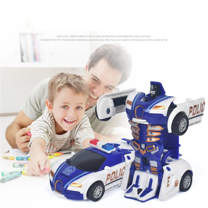 One-key Automatic Transform Robot Car  For Boys