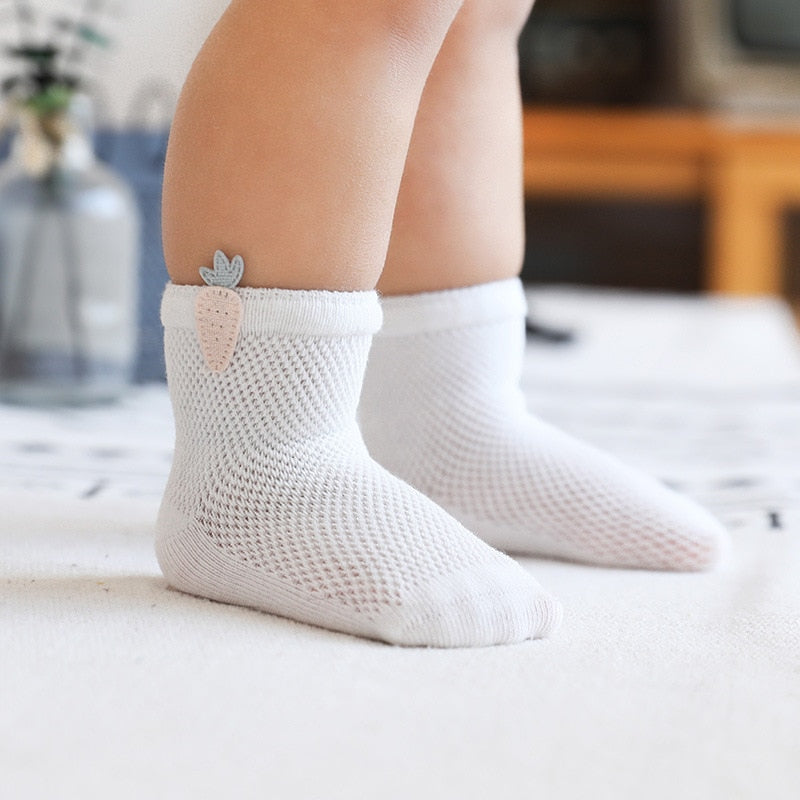 Baby mesh socks, fine cotton models, boneless suture