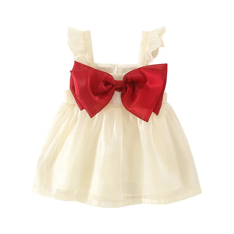 New Baby Girl Dress Summer Child Sweet Princess Infant Twins Party Wedding Children Clothing Birthday Gift Bowknot Bebe Ropa