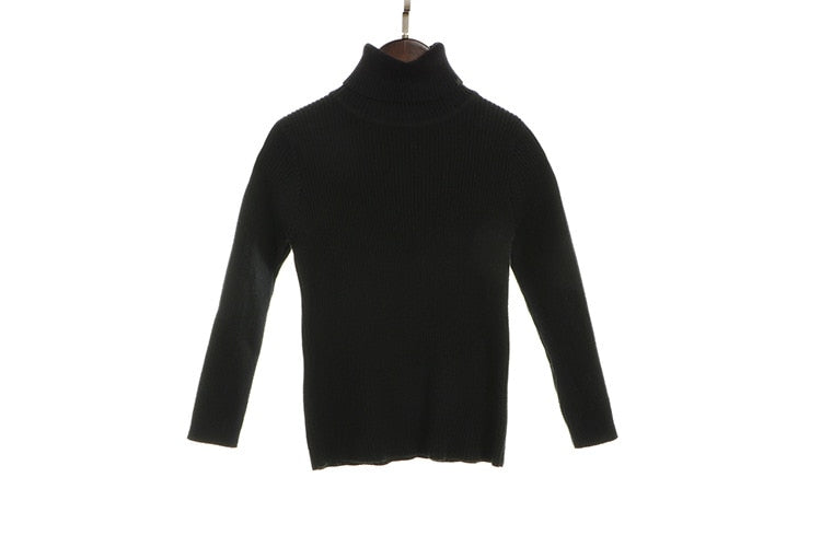 Elegant Kids Turtleneck Pullover Knitted Bottoming Boys Sweaters