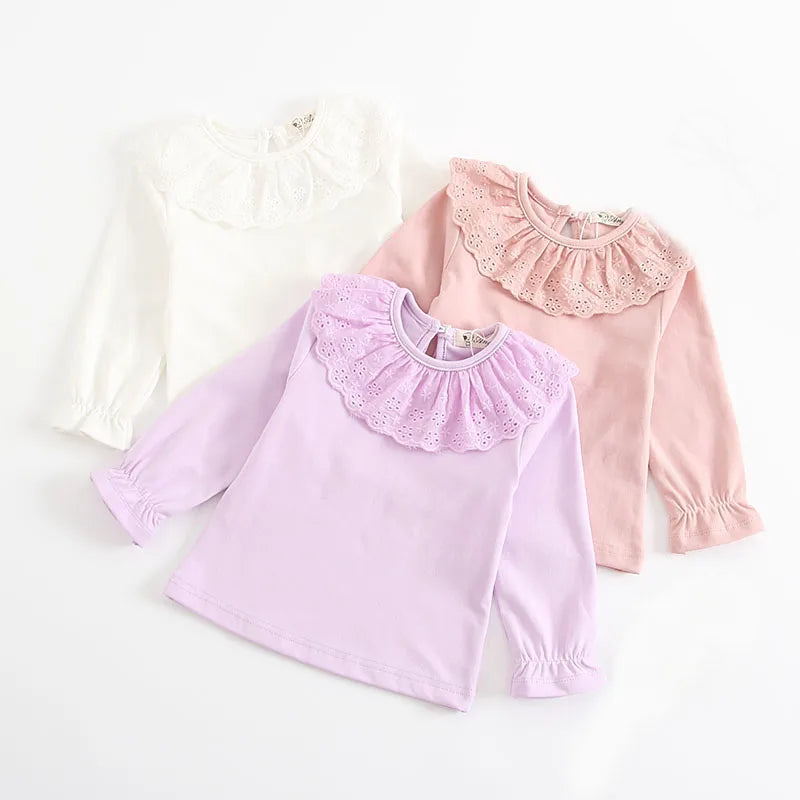 Maria Lace Girls Long-Sleeve Infant Tops