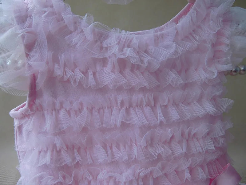 Summer Ruffles Newborn Baby Girl Dress Princess Party Girls Dresses & Headbands Infant Costume