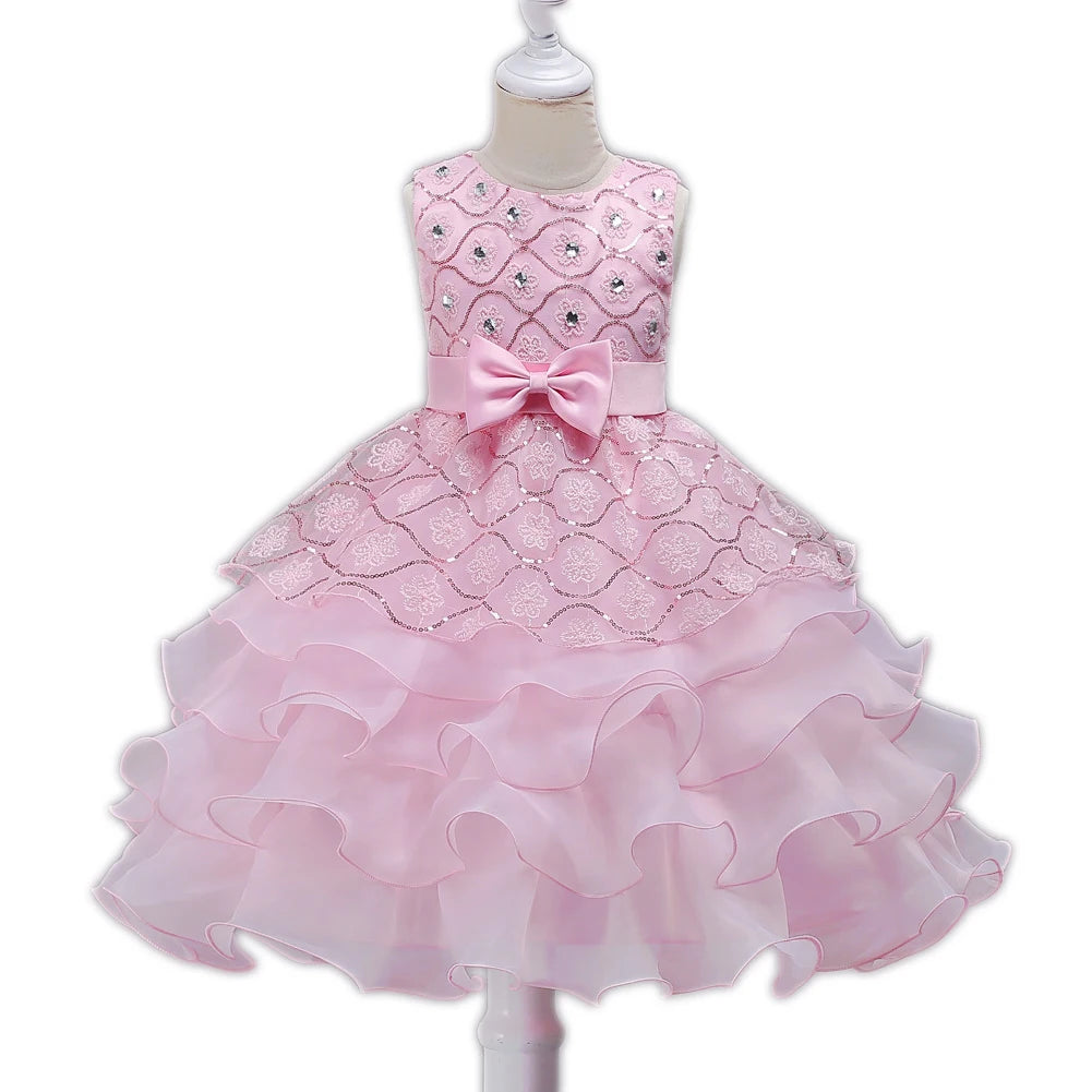 Girls Lace Full Sleeve Princess Dress Kids First Communion Dresses