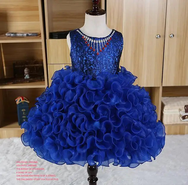 New Birthday party girl dress for girls clothes kids dresses Summer 2017 Formal wear
