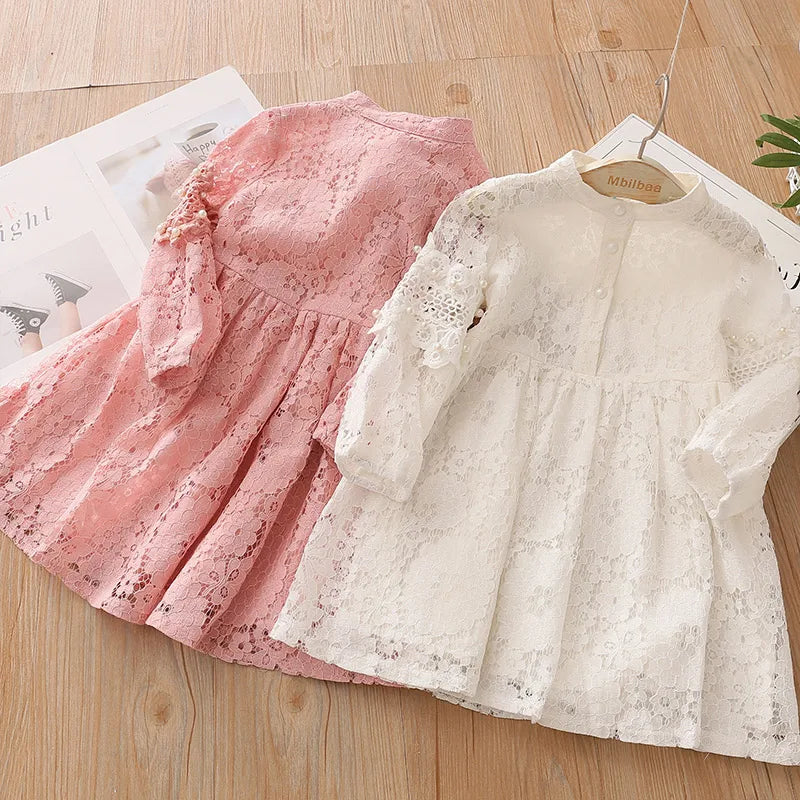 2025 Spring Autumn 3-14 years Children England Style Princess Long Sleeve Dress