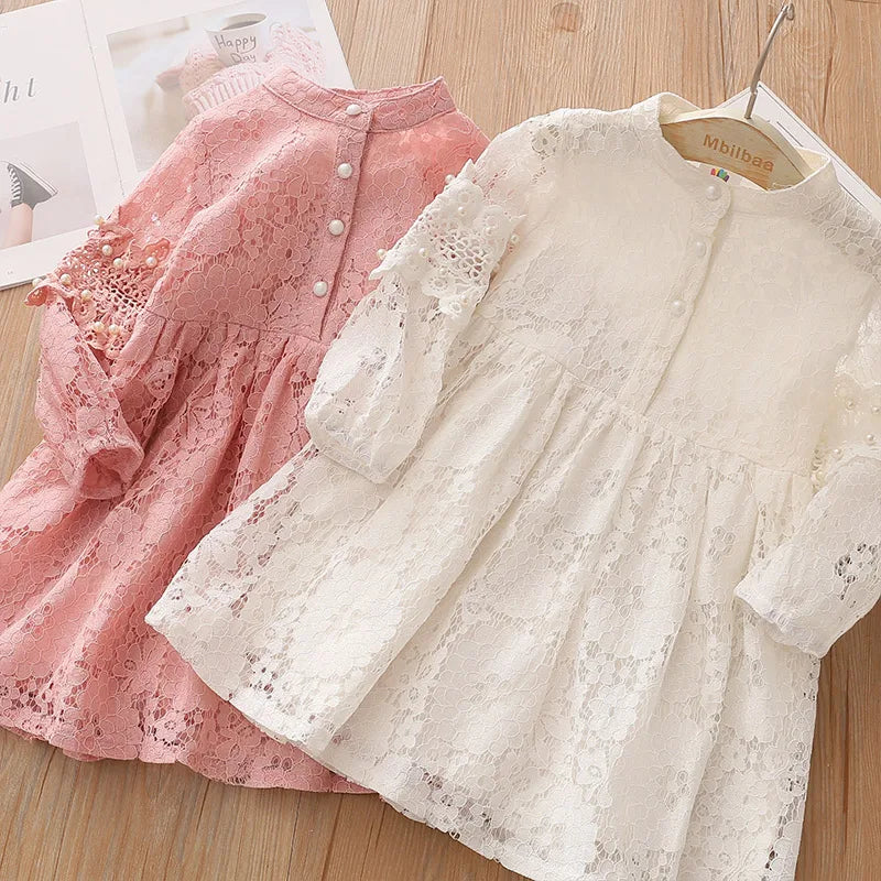 2025 Spring Autumn 3-14 years Children England Style Princess Long Sleeve Dress