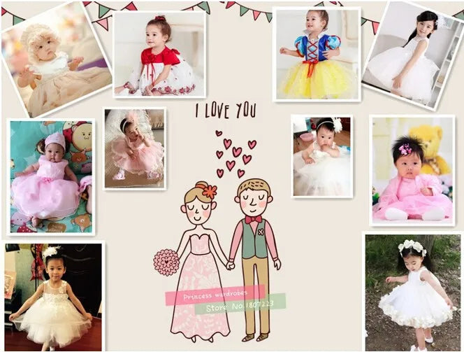 New Birthday party girl dress for girls clothes kids dresses Summer 2017 Formal wear