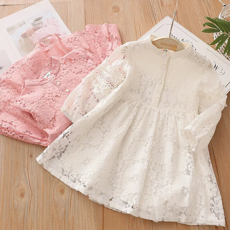 2025 Spring Autumn 3-14 years Children England Style Princess Long Sleeve Dress