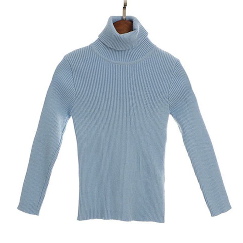 Elegant Kids Turtleneck Pullover Knitted Bottoming Boys Sweaters