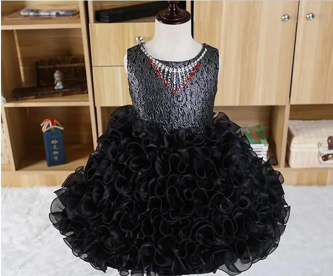 New Birthday party girl dress for girls clothes kids dresses Summer 2017 Formal wear