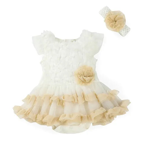 Summer Ruffles Newborn Baby Girl Dress Princess Party Girls Dresses & Headbands Infant Costume