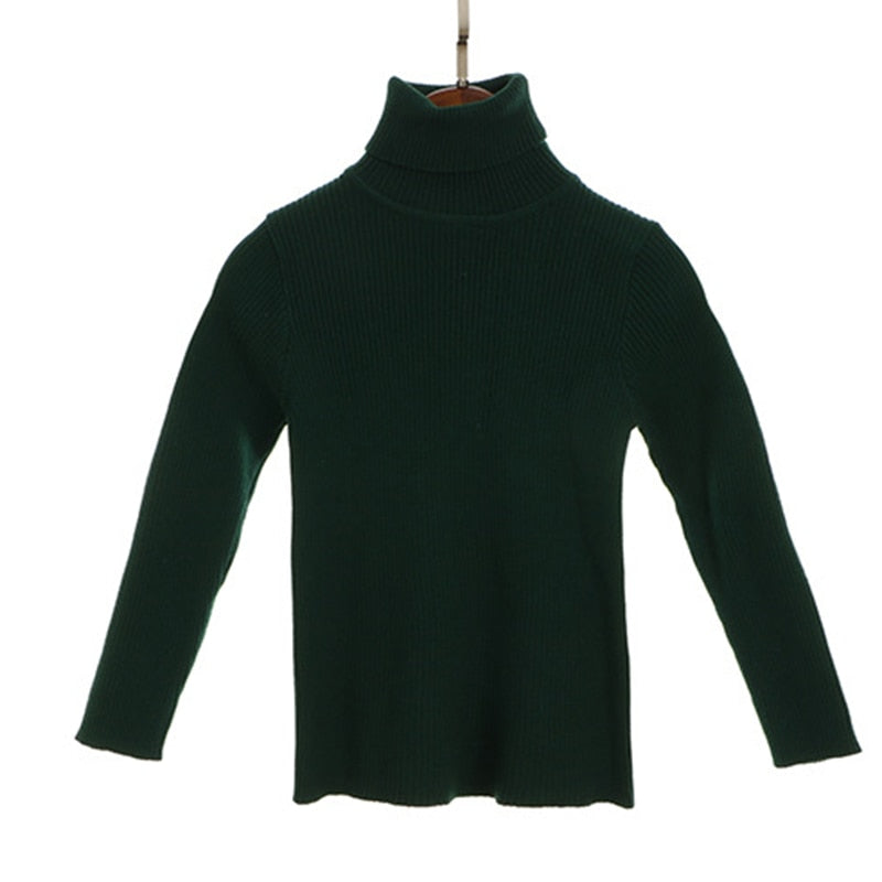 Elegant Kids Turtleneck Pullover Knitted Bottoming Boys Sweaters