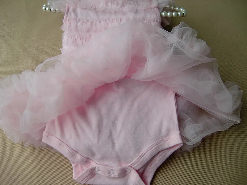Summer Ruffles Newborn Baby Girl Dress Princess Party Girls Dresses & Headbands Infant Costume
