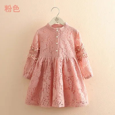 2025 Spring Autumn 3-14 years Children England Style Princess Long Sleeve Dress