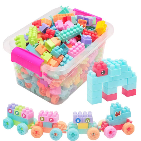 108pcs 128pcs Baby Building Blocks DIY Bulk Safety Bricks Toy