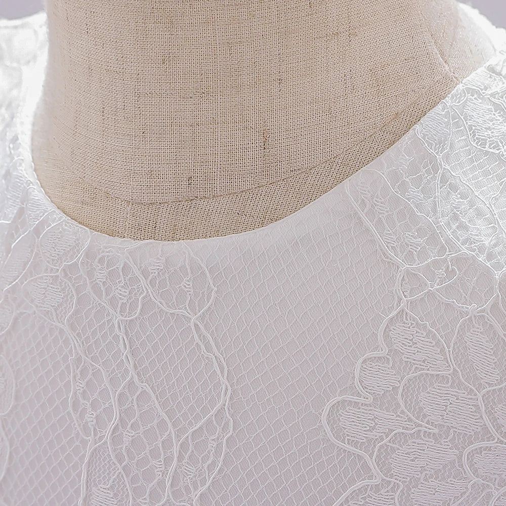 Baby Girls Dress Newborn Girl Long Sleeve Lace Party Wedding Dresses