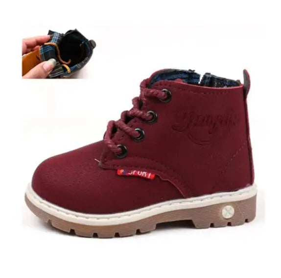 Children Casual Shoes Autumn Winter Boots Boys Shoes Fashion Leather Shoes