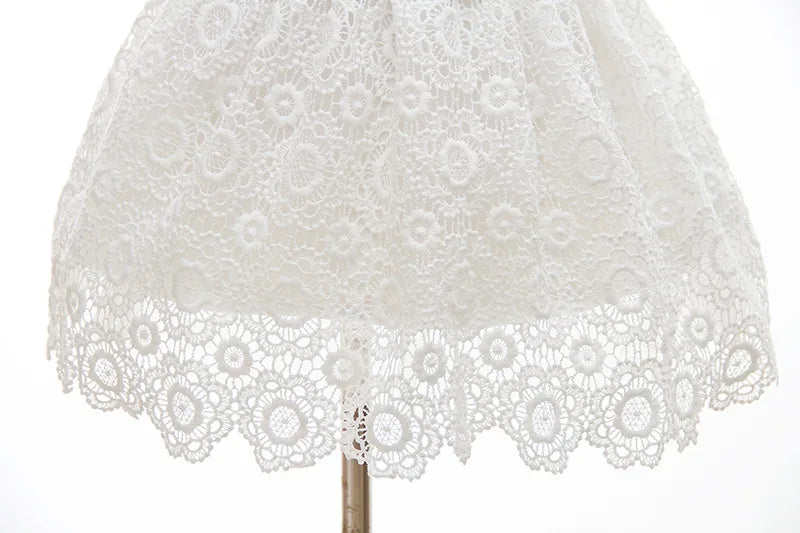 Newborn Baby Girl Baptism Dresses Party Wedding Girls Lace Flower Princess Dresses Infant Toddler 1 Year Birthday Clothes 3-24M