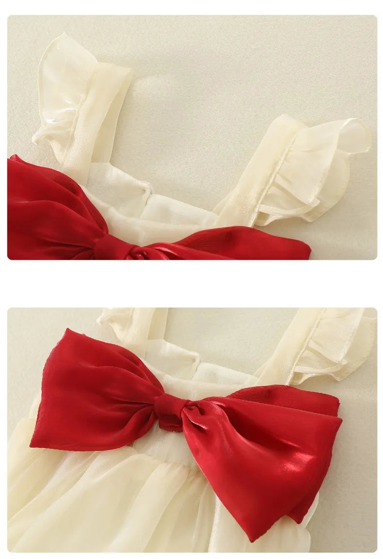 New Baby Girl Dress Summer Child Sweet Princess Infant Twins Party Wedding Children Clothing Birthday Gift Bowknot Bebe Ropa