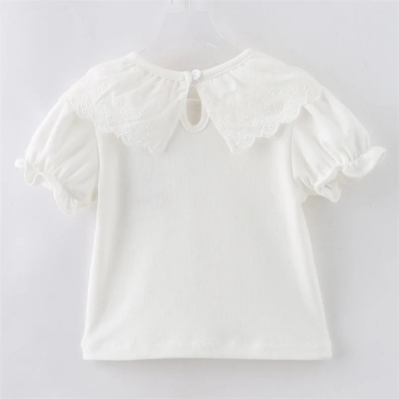 Allison Sweet Princess Style Solid Color Tops