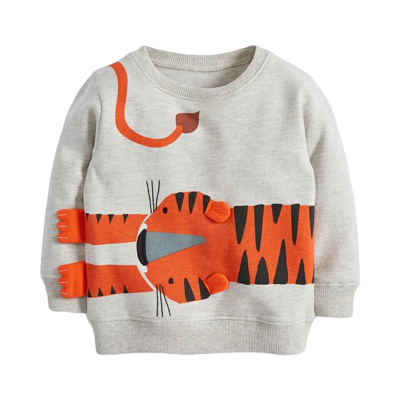 Ezra Autumn Cotton Tiger Pattern Sweater