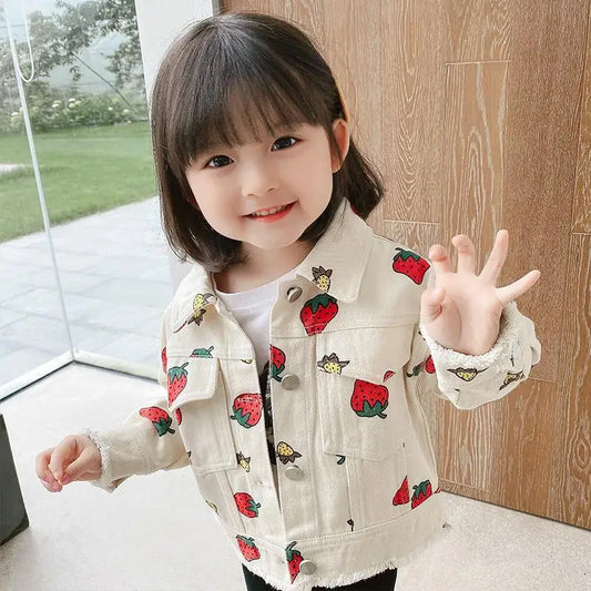 Nadia Baby Girl Jacket Long-Sleeve Strawberry print