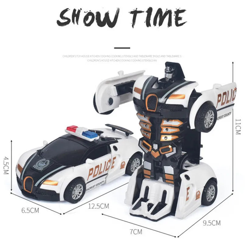 One-key Automatic Transform Robot Car  For Boys