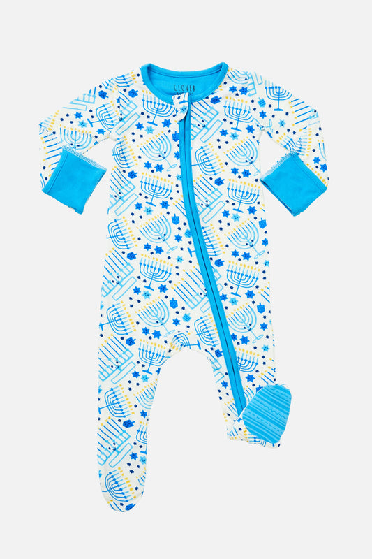 Oliver Soft & Stretchy Zipper Footie - Hanukkah Menorahs - GuGuTon baby store - Baby Fashion - Toddlers Outfits - Babies Outfits - Toddler Clothes - Kids Clothing - Newborn Clothes - Newborn Wear - Kids Wear - Trending Clothes - Trending Outfits - Fall Fashion - Winter Fashion - Girls Clothes - Boys Clothes - Babies Wear - Kids Accessories - KidsWear - Summer Clothes - Summer Fashion - Summer Trend - Falls Sweaters - Tops - Bottom - Jeans - Blouse - Dresses - Newborn Dresses - Toys
