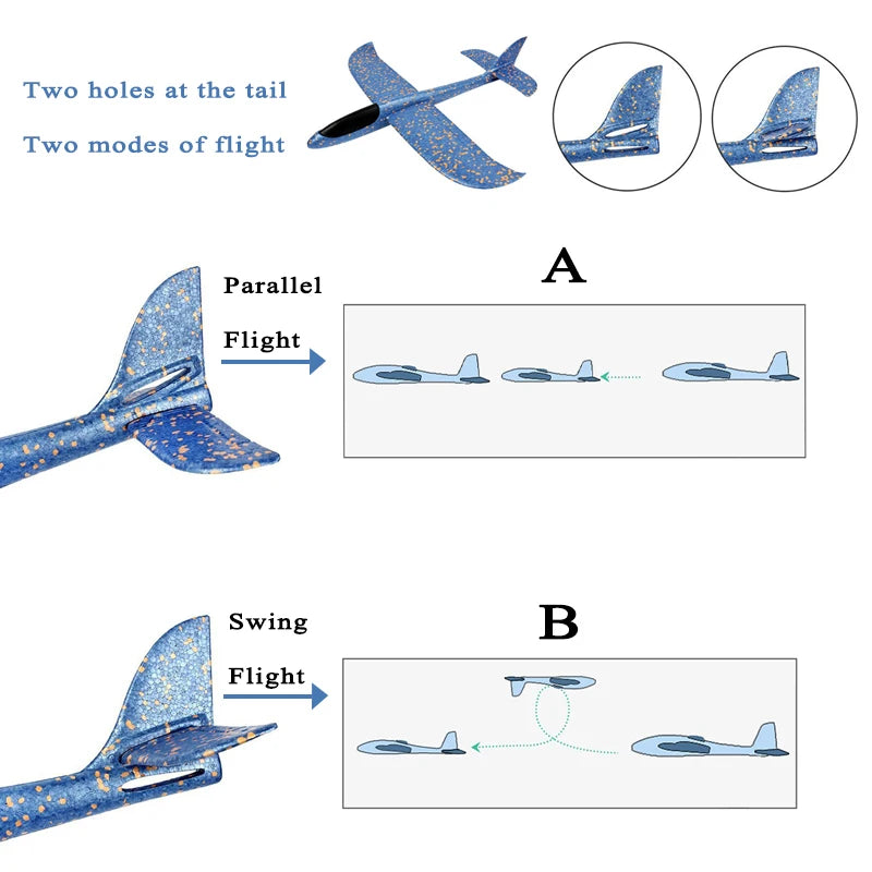 EVA Foam Aircraft Toy - 48cm Flight Glider for Kids