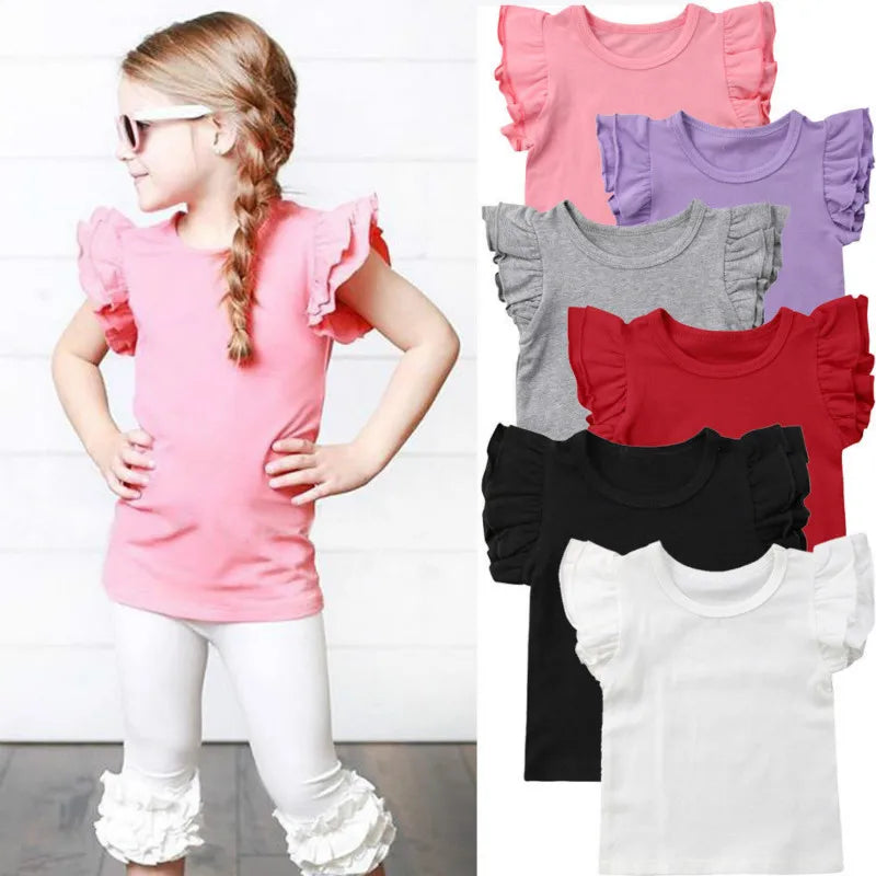 Martina Kids T-shirt Baby Girls Casual Chidren Blouse Kids Clothes Outfits