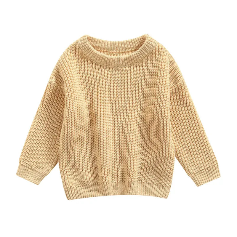 Braulio Solid Color O-neck Sweater - GuGuTon baby store - Baby Fashion - Toddlers Outfits - Babies Outfits - Toddler Clothes - Kids Clothing - Newborn Clothes - Newborn Wear - Kids Wear - Trending Clothes - Trending Outfits - Fall Fashion - Winter Fashion - Girls Clothes - Boys Clothes - Babies Wear - Kids Accessories - KidsWear - Summer Clothes - Summer Fashion - Summer Trend - Falls Sweaters - Tops - Bottom - Jeans - Blouse - Dresses - Newborn Dresses - Toys