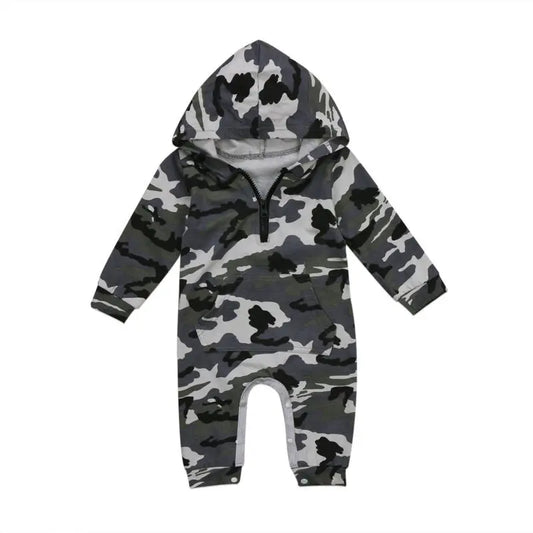 Emiliano Camouflage Romper Baby Long Sleeve Outfit Warm