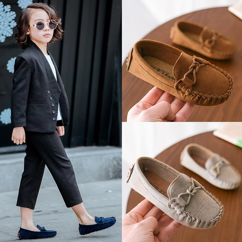 Fashion Kids Casual Shoes Children Leather Baby Toddler Designer Loafers - GuGuTon