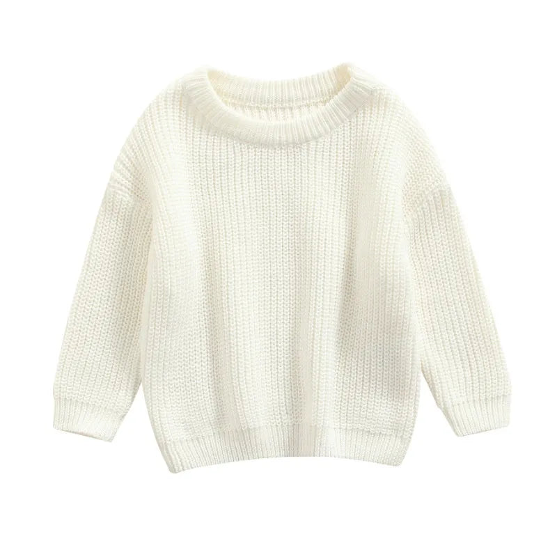 Braulio Solid Color O-neck Sweater - GuGuTon baby store - Baby Fashion - Toddlers Outfits - Babies Outfits - Toddler Clothes - Kids Clothing - Newborn Clothes - Newborn Wear - Kids Wear - Trending Clothes - Trending Outfits - Fall Fashion - Winter Fashion - Girls Clothes - Boys Clothes - Babies Wear - Kids Accessories - KidsWear - Summer Clothes - Summer Fashion - Summer Trend - Falls Sweaters - Tops - Bottom - Jeans - Blouse - Dresses - Newborn Dresses - Toys