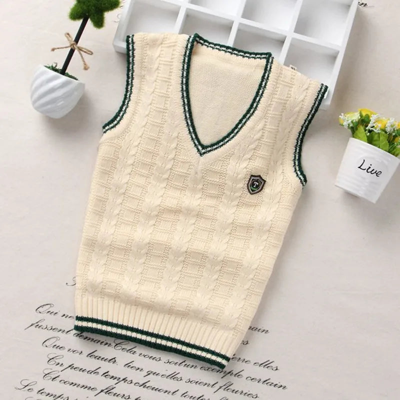 Frank School Uniform Sleeveless Sweaters