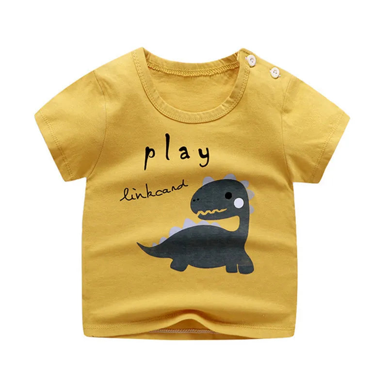 Gael Short Sleeve Cartoon Print Tees - GuGuTon baby store - Baby Fashion - Toddlers Outfits - Babies Outfits - Toddler Clothes - Kids Clothing - Newborn Clothes - Newborn Wear - Kids Wear - Trending Clothes - Trending Outfits - Fall Fashion - Winter Fashion - Girls Clothes - Boys Clothes - Babies Wear - Kids Accessories - KidsWear - Summer Clothes - Summer Fashion - Summer Trend - Falls Sweaters - Tops - Bottom - Jeans - Blouse - Dresses - Newborn Dresses - Toys