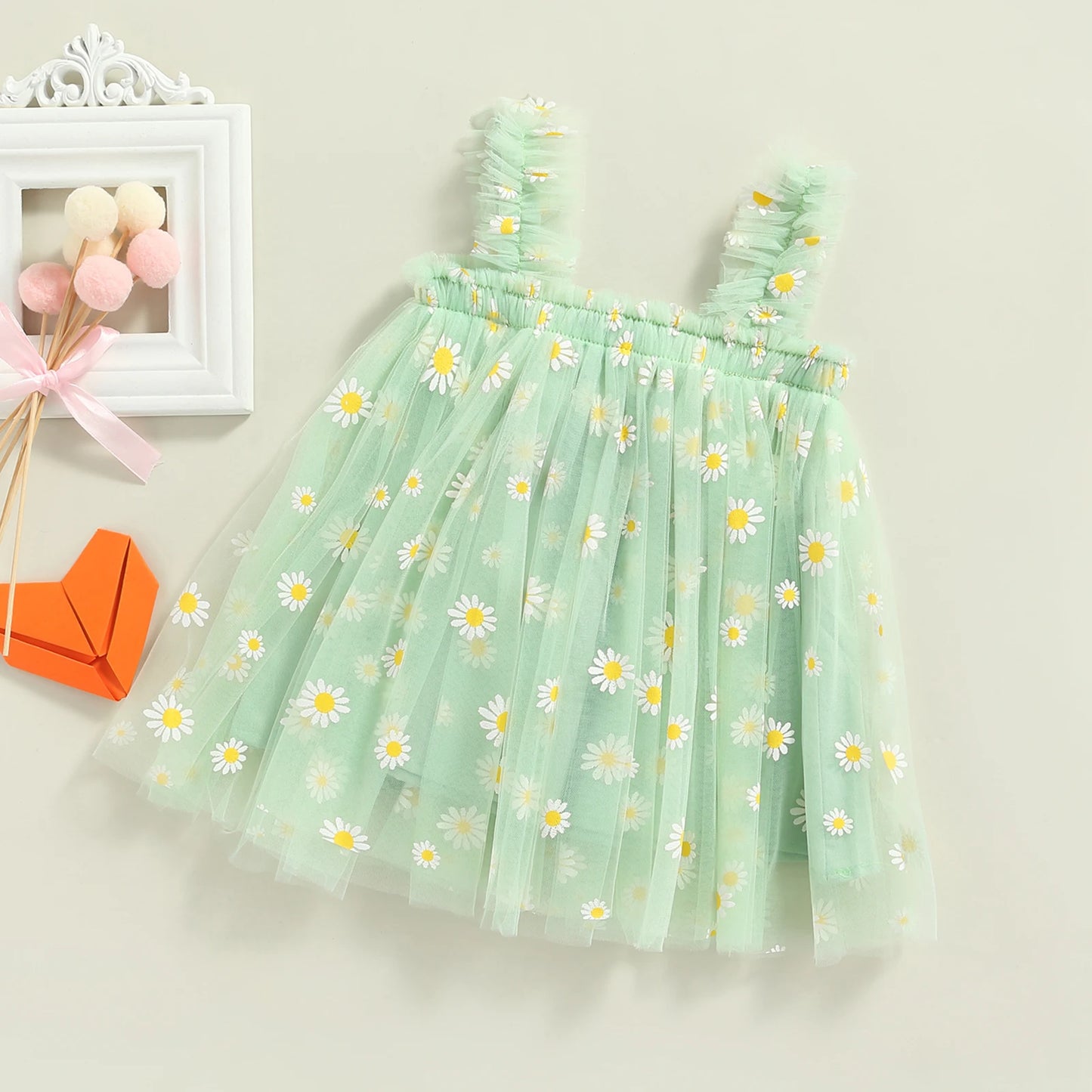 Ella Toddler Girls Summer Princess Dress with Embroidery