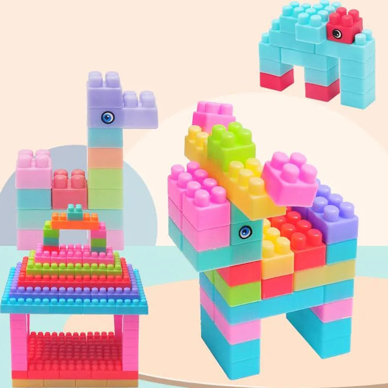 108pcs 128pcs Baby Building Blocks DIY Bulk Safety Bricks Toy