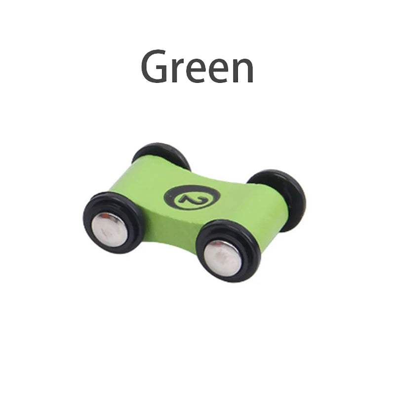 Baby Wooden Slide Car Model Toys Trolley Track Slide Cars Games Inertia Pull Back Glider Early Education Toys For Boy Mini Racer