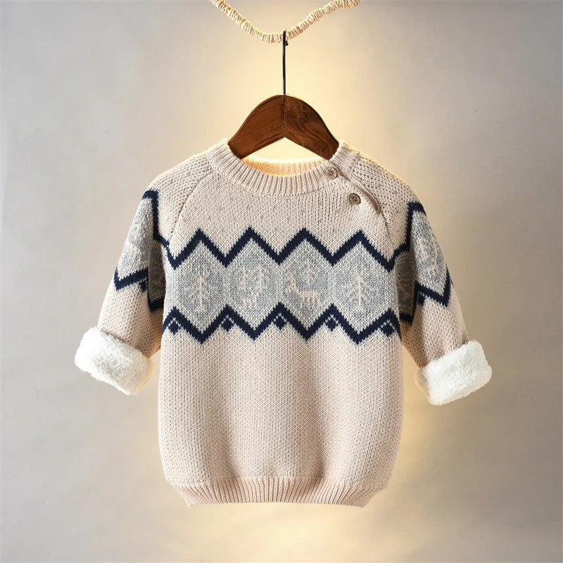 Isidro Pullover Toddler Warm Sweater - GuGuTon baby store - Baby Fashion - Toddlers Outfits - Babies Outfits - Toddler Clothes - Kids Clothing - Newborn Clothes - Newborn Wear - Kids Wear - Trending Clothes - Trending Outfits - Fall Fashion - Winter Fashion - Girls Clothes - Boys Clothes - Babies Wear - Kids Accessories - KidsWear - Summer Clothes - Summer Fashion - Summer Trend - Falls Sweaters - Tops - Bottom - Jeans - Blouse - Dresses - Newborn Dresses - Toys