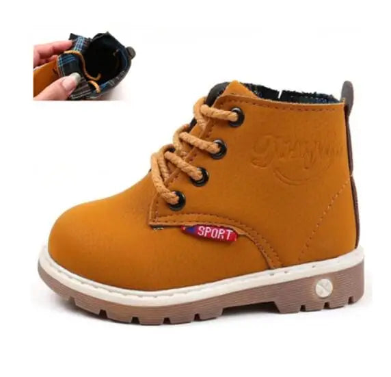 Children Casual Shoes Autumn Winter Boots Boys Shoes Fashion Leather Shoes