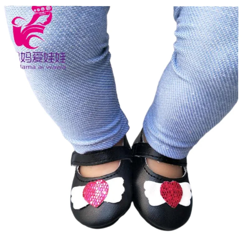 Baby Doll Shoes for 43cm Born Baby Doll Single Shoes Fits for 18" Girl Doll Sequin Shoes Accessories