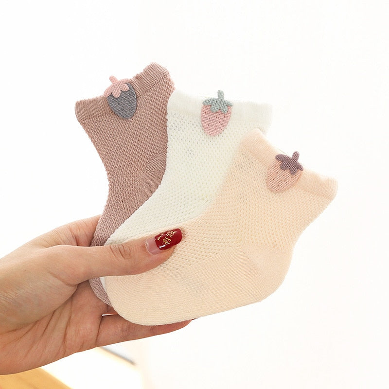 Baby mesh socks, fine cotton models, boneless suture