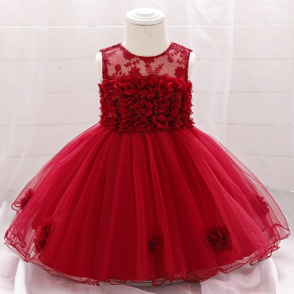 Toddler Girl Party Dresses Baby Dress For Girls 1 Year Birthday Princess Dress