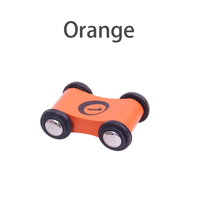 Baby Wooden Slide Car Model Toys Trolley Track Slide Cars Games Inertia Pull Back Glider Early Education Toys For Boy Mini Racer